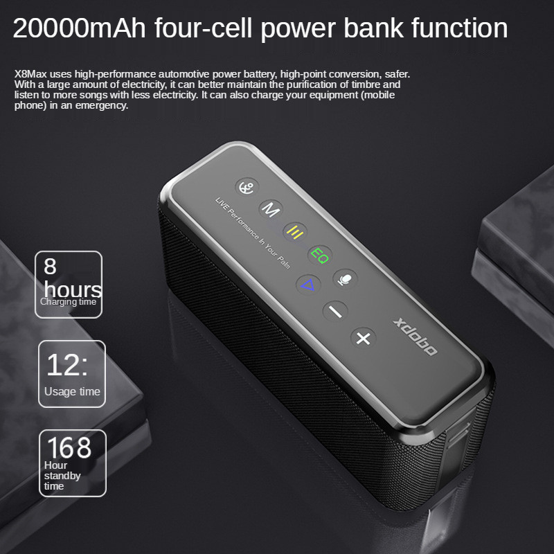 XDOBO X8 Max 100W Ultra-high Power Outdoor Portable Desktop Bluetooth Speaker Mobile Charging Waterp
