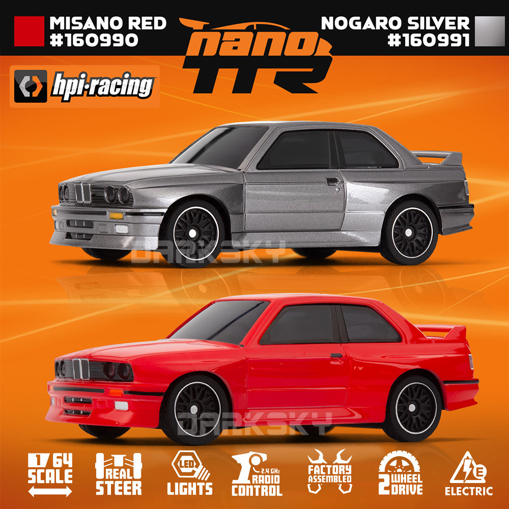 HPI NANO-TTR 1/64 Mini Mobil RC Elektrik Remote Control Mainan Anak dengan Sistem Responsif