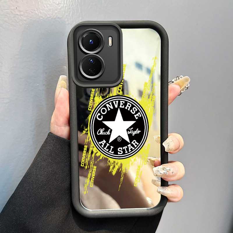 Casing Hp VIVO Y16 4G VIVO Y35 5G VIVO Y56 5G Case Casing Jaring laba-laba Pola Kasus cermin tangga 