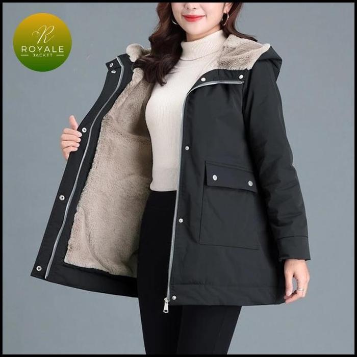 Jacket Bulu Wanita Jacket Winter tebal Jacket musim dingin berkualitas