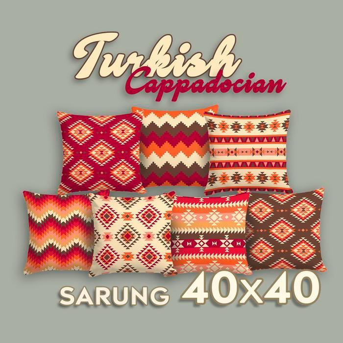 SARUNG Bantal Sofa Motif Turkish Kalpadokia 40 x 40 cm Cappadocian