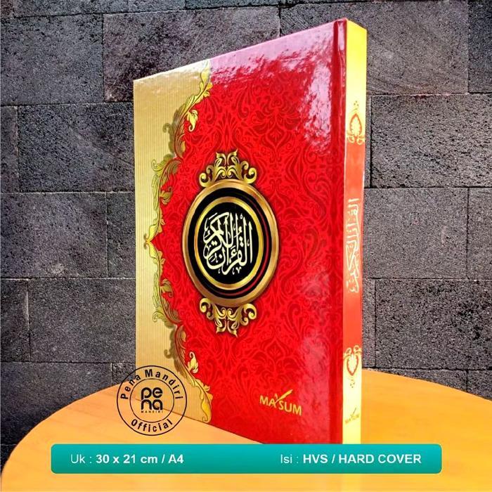 Top Al-Qur'an Ma'sum Motif Batik Al Quran Wakaf Tanpa Terjemah Ukuran Jumbo A4 Alquran Mushaf