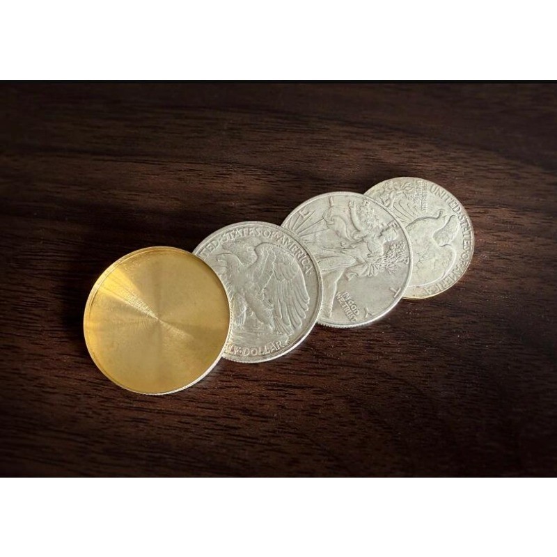 Multipurpose Flipper Coin Set (Walking Liberty Half Dollar) By Oliver Magic Coin Set Close Up Magic