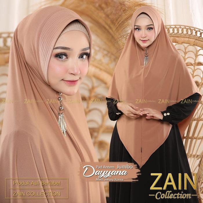 Sedia ZAIN - Kerudung Bergo Syar'i Dayyana Jumbo Jilbab Soft Pet Hijab Syari ZAIN COLLECTION High