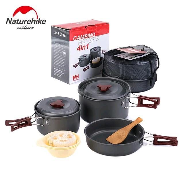 COOKING SET NATUREHIKE NH15T203-G // NESTING CAMPING ULTRALIGHT