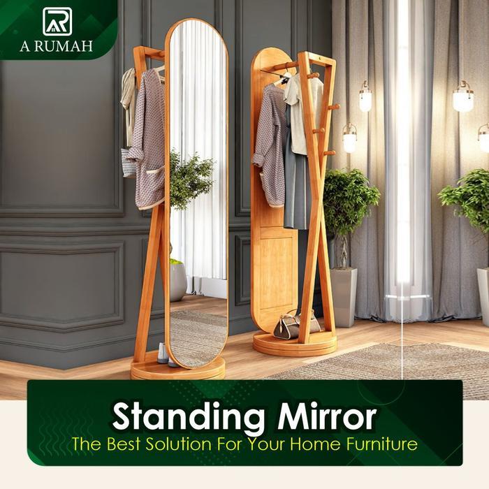Bingkai Cermin rias kayu solid cermin full body Cermin Dinding Bingkai