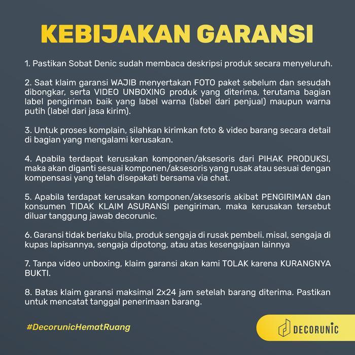 Decorunic Standing Mirror Cermin Full Body dengan Rak Hijab Minimalis