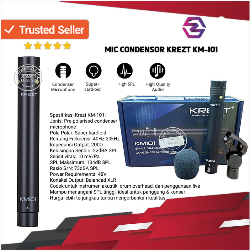 MIK MIC CONDENSOR KREZT KM101 | KM-101 | Krezt KM-101 Instrument Mic