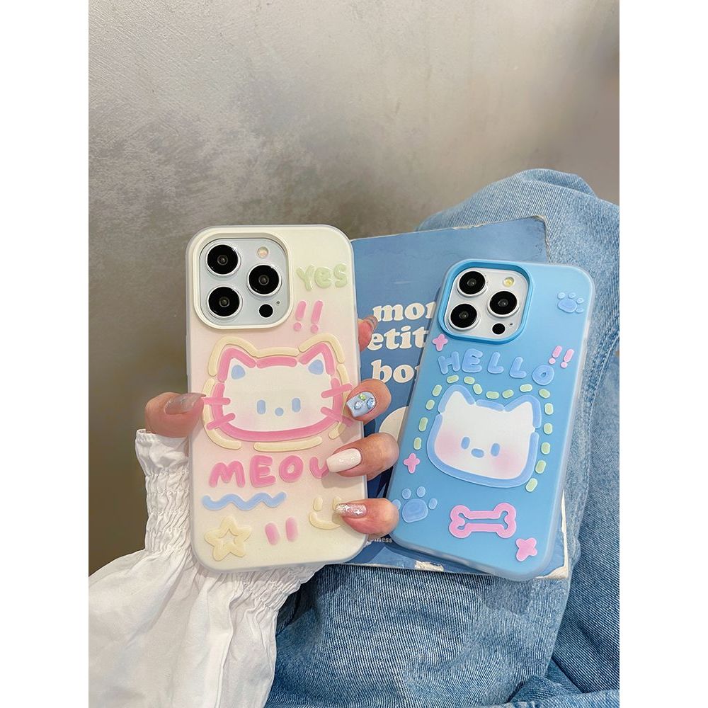 Kucing Lucu 2 In 1 Case Hp Iphone 17 Pro Max 16 Pro Max 13 11 15 14 16 Plus 12 Pro Case
