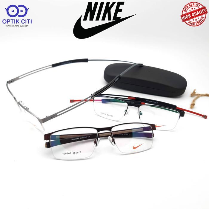 Frame Kacamata Pria Nike Magnet Sporty Half 4288 High Quality