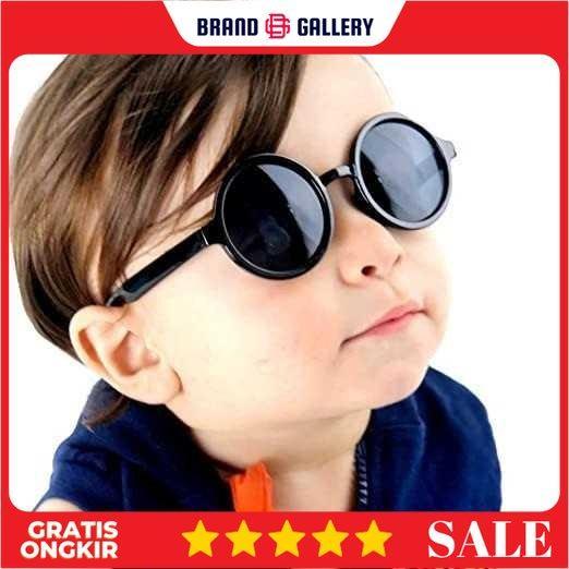 Kacamata Hitam Anak Anti UV Round Vintage Style - WF52