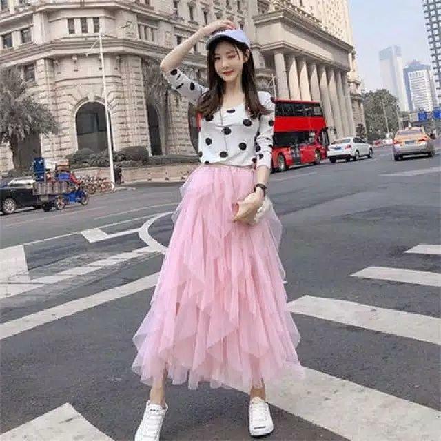 ROK TUTU ASIMETRIS ANAK DAN DEWASA ROK FASHION
