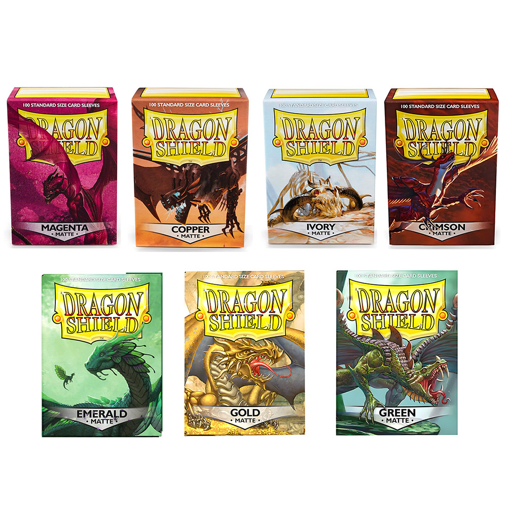 100ct Dragon Shield Card Sleeve Matte Copper/Ivory/Gold/Crimson/Magenta/Gold MTG Standard Size
