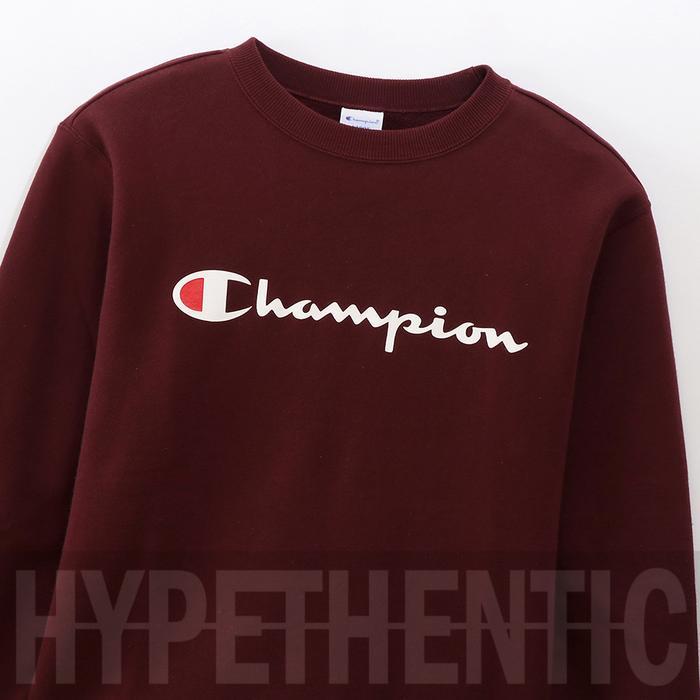 Promo- Champion Sweatshirt Script Logo Crewneck Maroon Original / Red Sweater