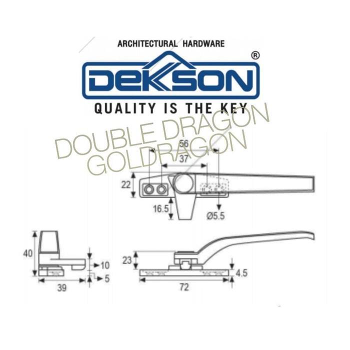"New" Rambuncis CH 425 Dekkson (Casement Handle CH 425 DKS)
