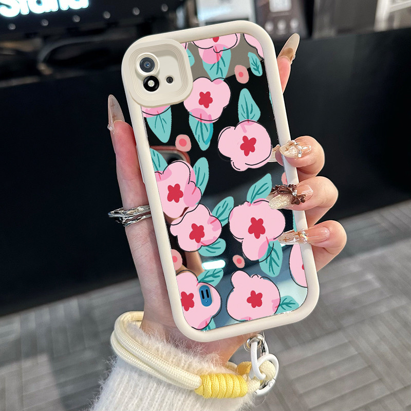 Casing Hp untuk Realme C20 C20A C11 2021 C11 2020 Case Casing bunga pola Silikon Softcase Kasing HP 
