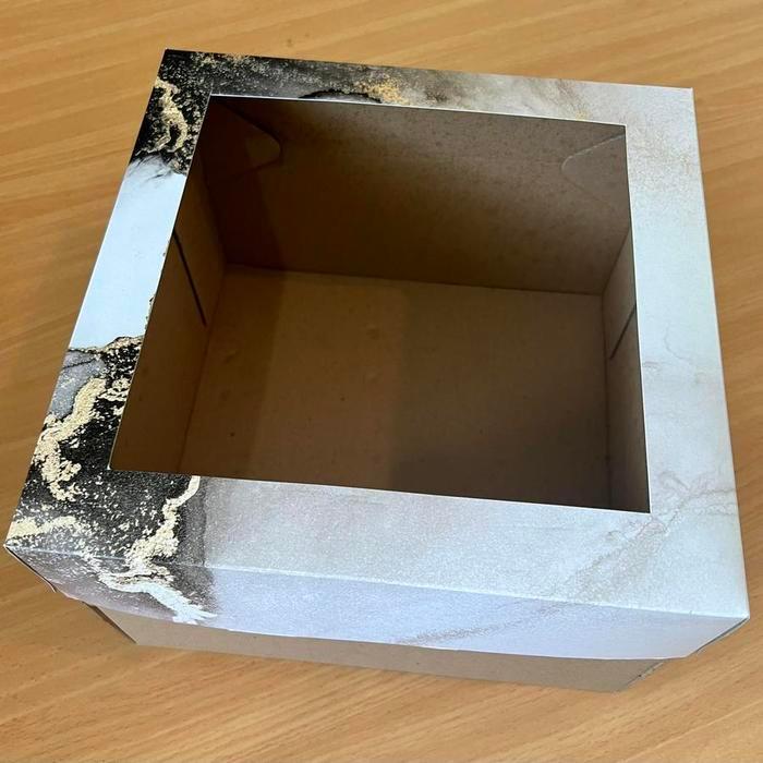 Cake Box Mika Dus Kue Mika Ukuran 30 Kotak Kue Packaging Hampers Box Mika Black Marble