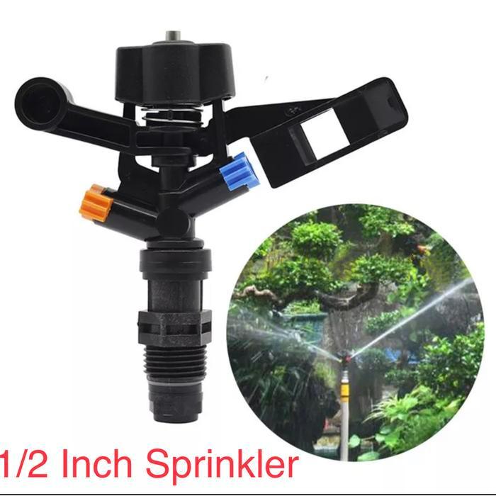 Impact Impulse 1/2 Inch Sprinkler Double Nozzle 1/2 Male Thread Full Circle Rotating Watering