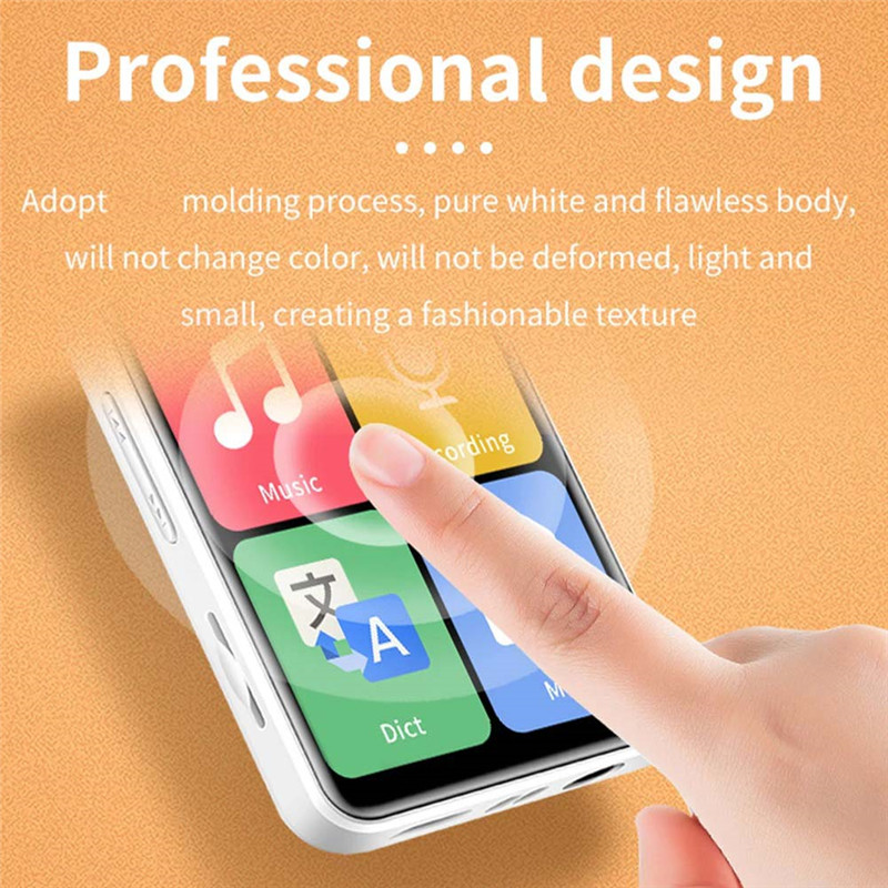 B04B-Bluetooth 5.0 MP3 Player Full Touch Screen Student Walkman Hifi Sport Music Player Mp4 Video