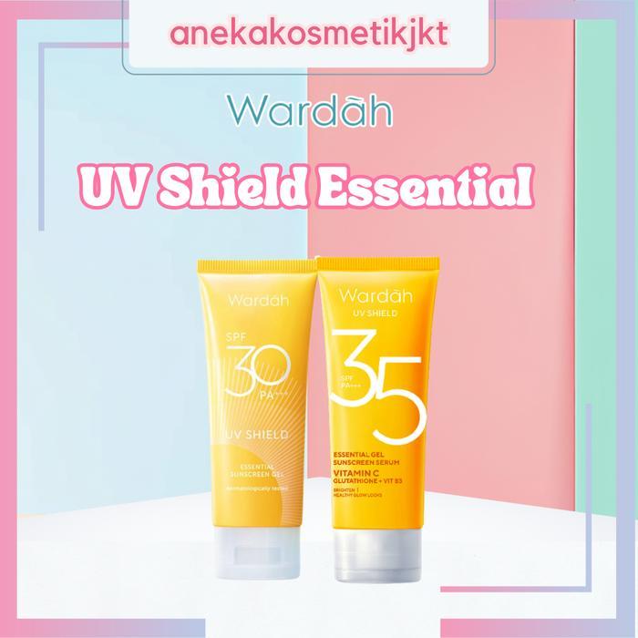 Wardah UV Shield Essential Sunscreen Gel Facial Wajah Sunblock Perawatan Berminyak