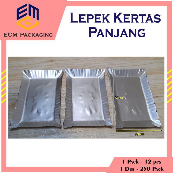 LEPEK / PIRING KERTAS PANJANG 12PCS PIRING KUE PIRING KERTAS SNACK