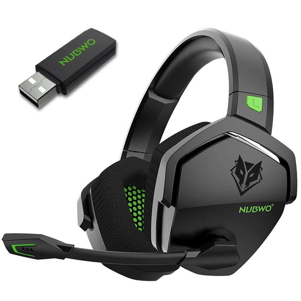 Diskon NUBWO G06 Wireless Gaming Headset for PS5 PS4 PC Laptop Noise Cancel Headphones with Mic 2.4G