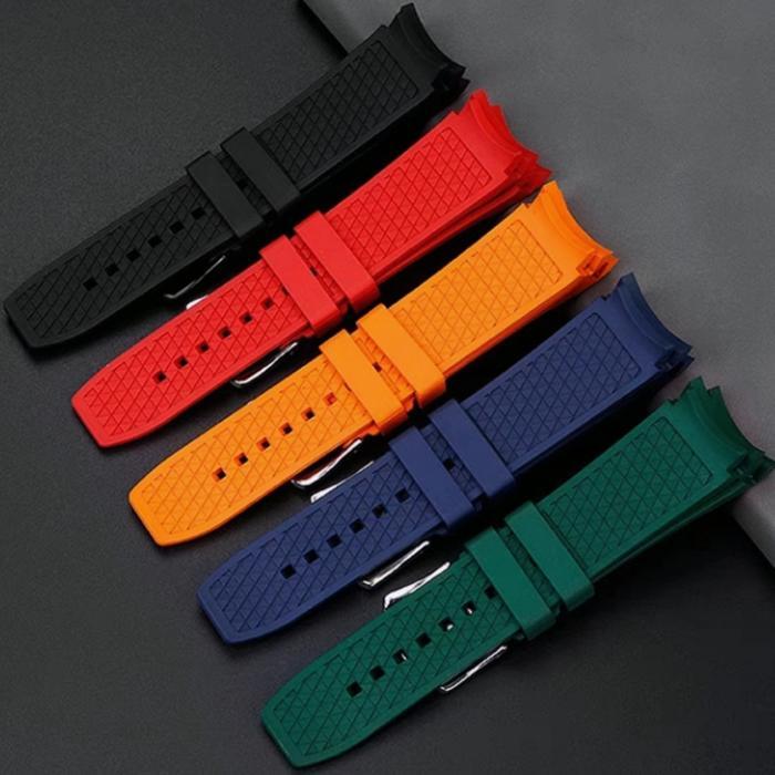 Tali Jam Tangan 22 MM Replacement Strap Curve End Fluoro Rubber Breitling Navitimer 105.22