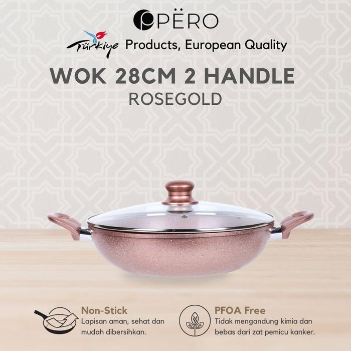 [IN HOUSE] Pero Mercin Wok 28 Cm 2 Handle + LID