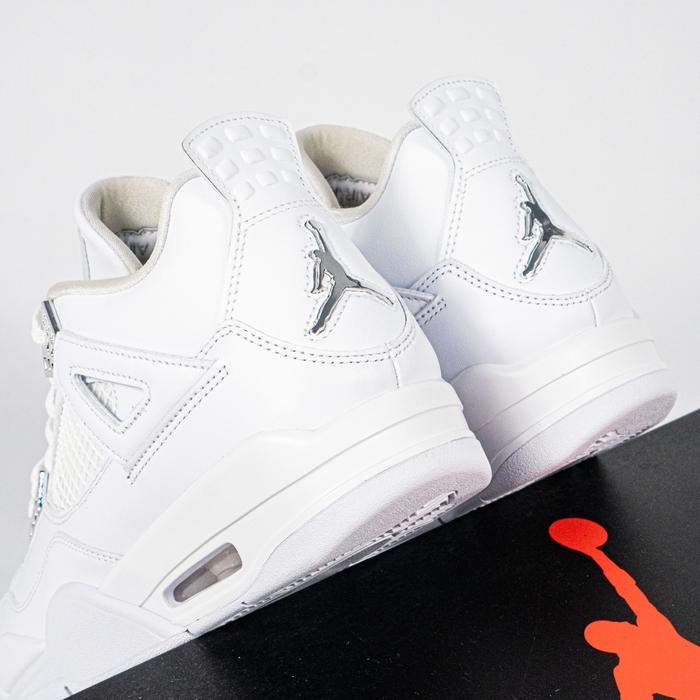 Sepatu Air Jordan 4 Retro Pure Money Allwhite Sneakers Authentic Siap Kirim