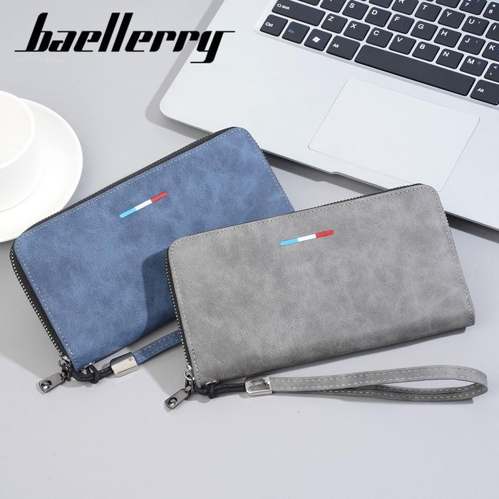 Dompet Minimalis Dompet Pria Wanita Panjang Bahan Kulit Pu Baellerry C3097