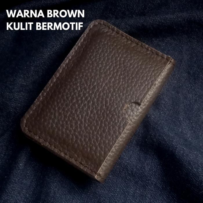 Dompet Minimalis Dompet Pria Card Wallet Holder Slim Dompet Kulit Asli Handmade