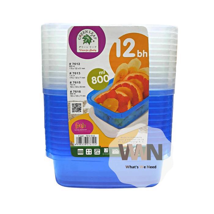 Kotak Makan Plastik / Kotak Nasi Plastik 800ml isi 12pcs