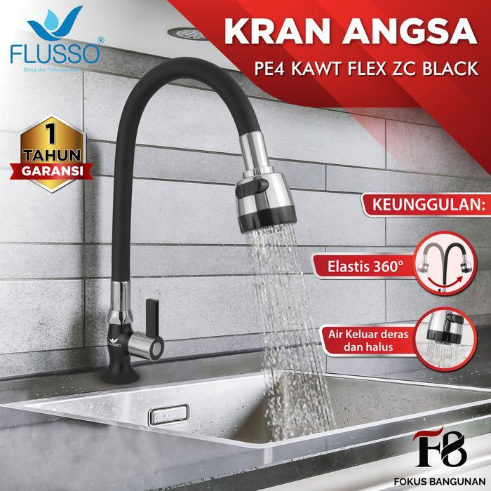 FLUSSO Kran Cuci Piring Flexible / Kran Wastafel Sink / Kran Air 1/2 inch / Keran Air FLUSSO 860