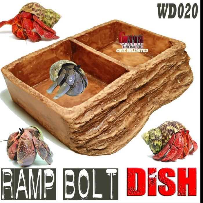 WD020 HERMIT CRAB RAMP BOWL TEMPAT MINUM MAKAN RENDAM KELOMANG 2IN1