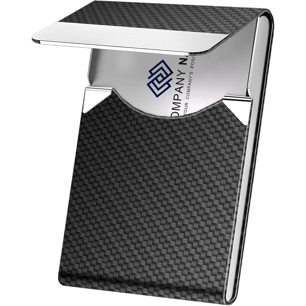 Business Card Holder PU Leather Business Card Case Name Cards Wallet Slim Metal Pocket Card