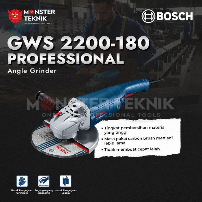 Mesin Gerinda Bosch 7inch GWS 2200-180 Angle Grinder 7" – GWS2200