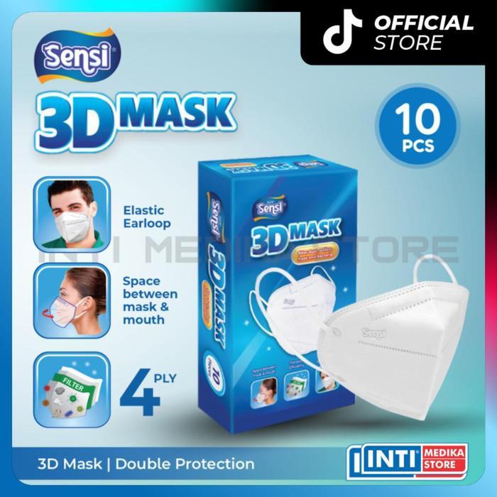 SENSI - Masker 3D 4 Ply Earloop Sensi 3D Mask Masker Sensi Earloop