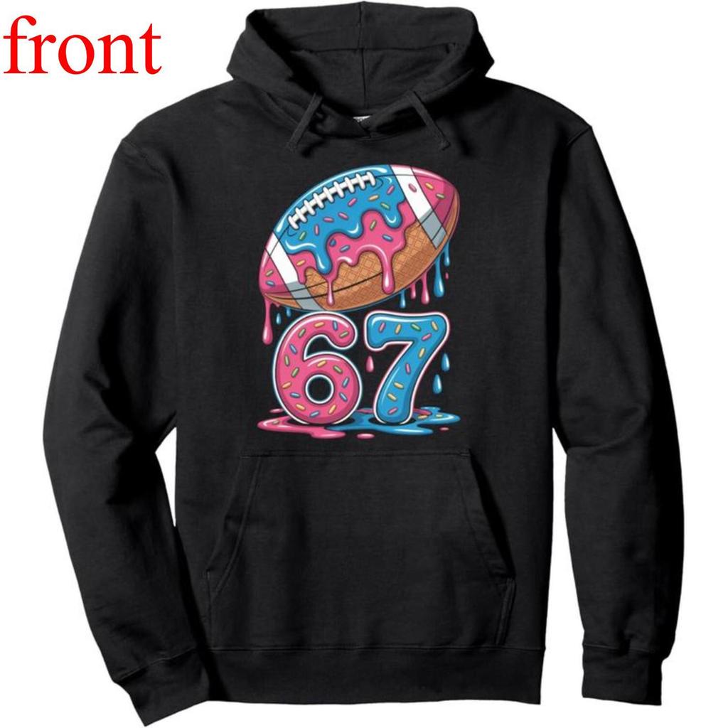 67 Number 67th Sports American Football Ice Cream Drip Pullover Hoodie Unisex Hoodie