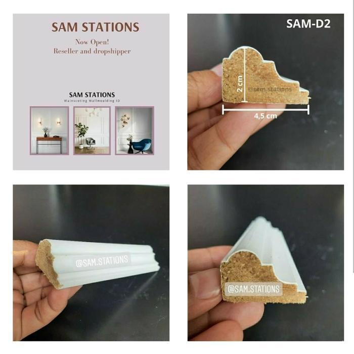 "New" SAM-D2 LIST KAYU WALL MOULDING MOLDING WAINSCOTING LIST DINDING PROFIL