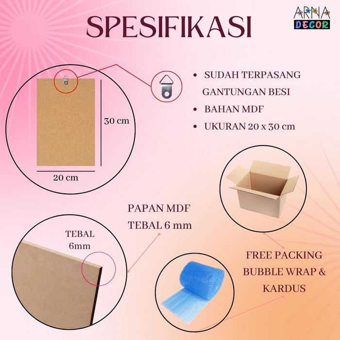 "New" Walldecor Hiasan Dinding Kayu Sholat Quote Islami Sholatlah Nak wall decor