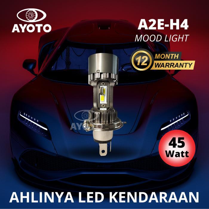 (1 Pc) Lampu Led Mobil Ayoto A2-H4 Pnp 45 Watt 10000Lm