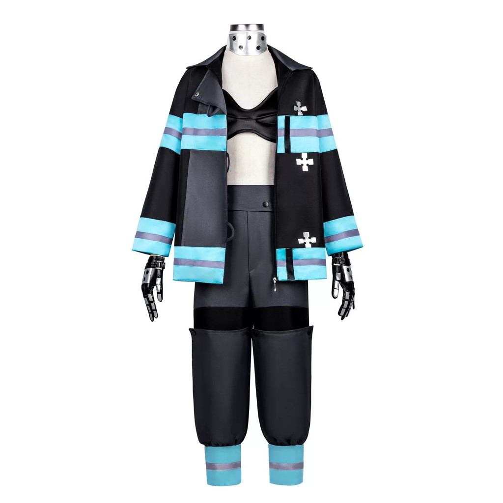 ANIME MANGA FIRE FORCE MAKI OZE COSPLAY UNIFORM SET SHINRA KUSAKABE DISGUISE PERFORMANCE COSTUME