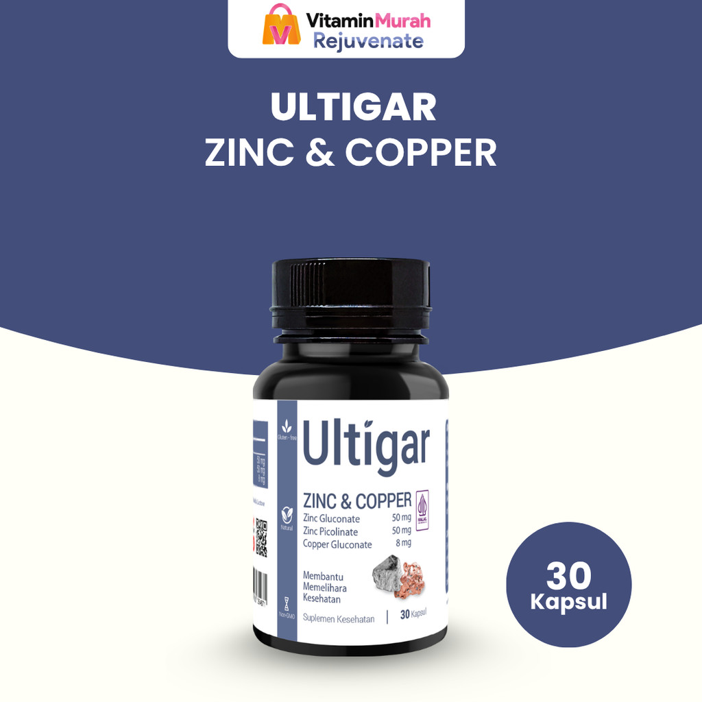 ULTIGAR ZINC & COPPER ISI 30 & 100 KAPSUL - SUPLEMEN KESEHATAN