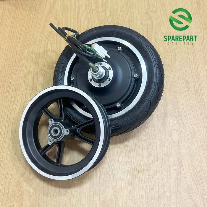 Set Dinamo BLDC 10inch 36v400w Ring10 dengan Velg Depan Skuter Listrik Otopet Motor Bldc - Outdoor