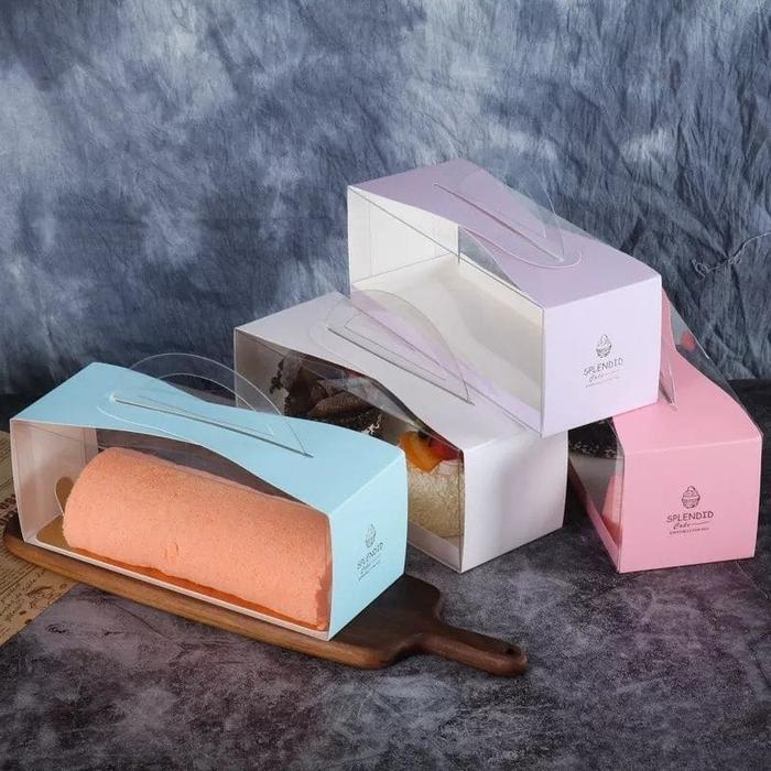 (KK37)Kotak Kue Roll Cake/Kue Bolu Gulung