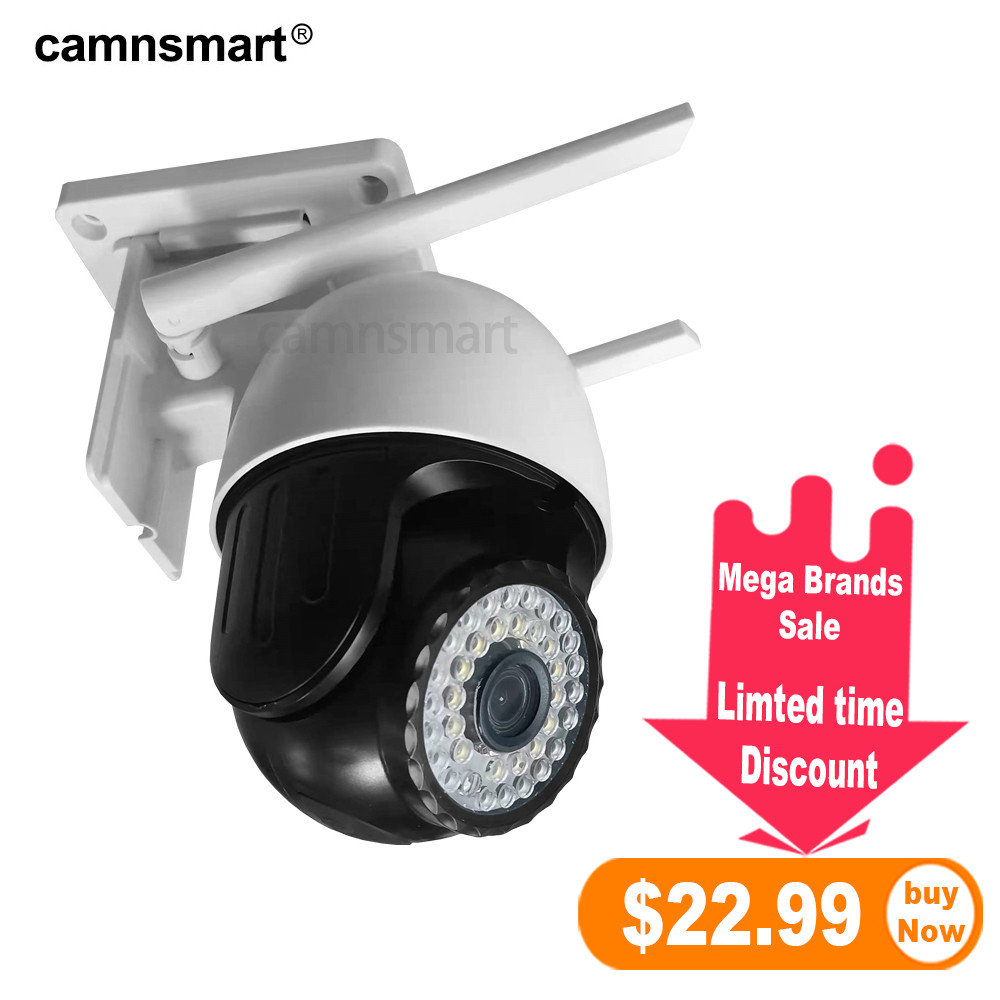 Ycc365plus 1080P Wireless Wifi Camera Outdoor PTZ Dome Speed Video Surveillance Smart Home Security