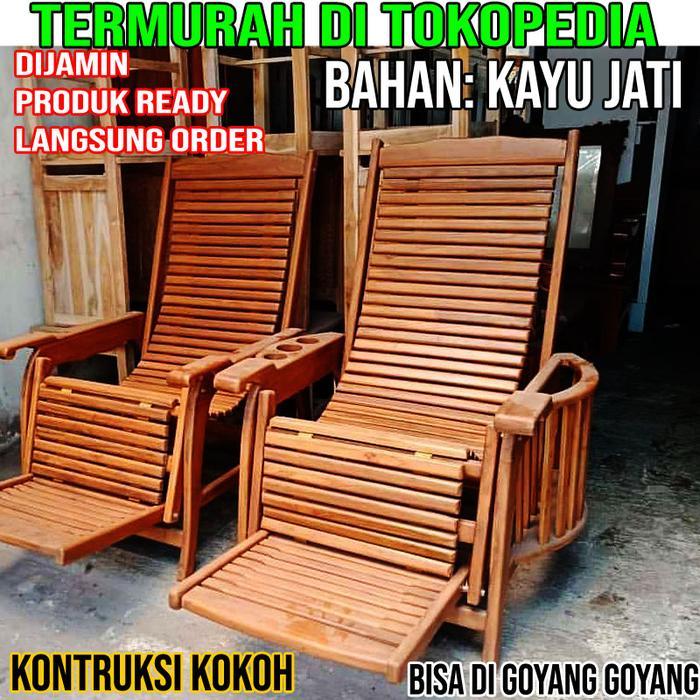 Kursi Malas / Kursi Santai / Kursi Goyang/ Kursi Lipat Kayu Jati Murah