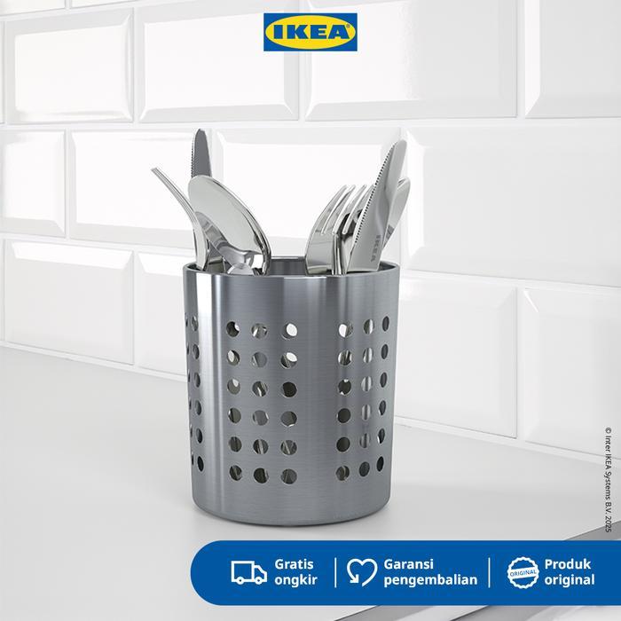IKEA ORDNING Tempat Sendok / Stand Sendok Bahan Baja 13.5cm