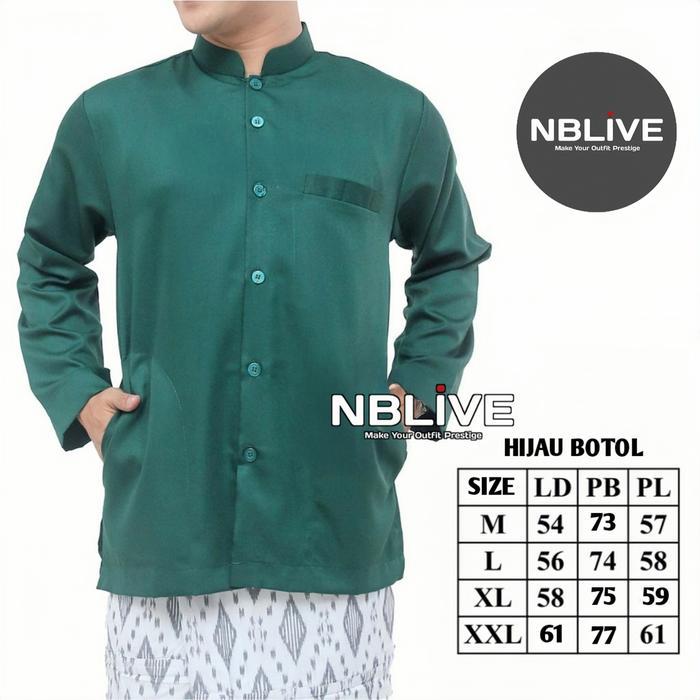 KOKO HAIBAH BAHAN KATUN PUTIH POLOS LENGAN PANJANG BAJU KOKO PUTIH HABAIB JUMBO MURAH KOKO HABIBI