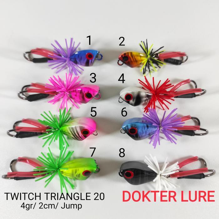 LURE TWITCH TRIANGLE 4gram 2cm Jump Frog Umpan Casting